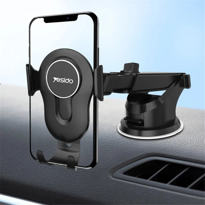 YESIDO C44 Universal Dashboard Car Phone Holder Bracket Mount for 3.5-6 inches Phones - 1