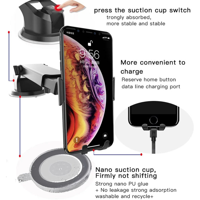 YESIDO C44 Universal Dashboard Car Phone Holder Bracket Mount for 3.5-6 inches Phones - 6