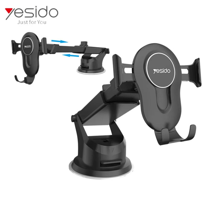 YESIDO C44 Universal Dashboard Car Phone Holder Bracket Mount for 3.5-6 inches Phones - 7