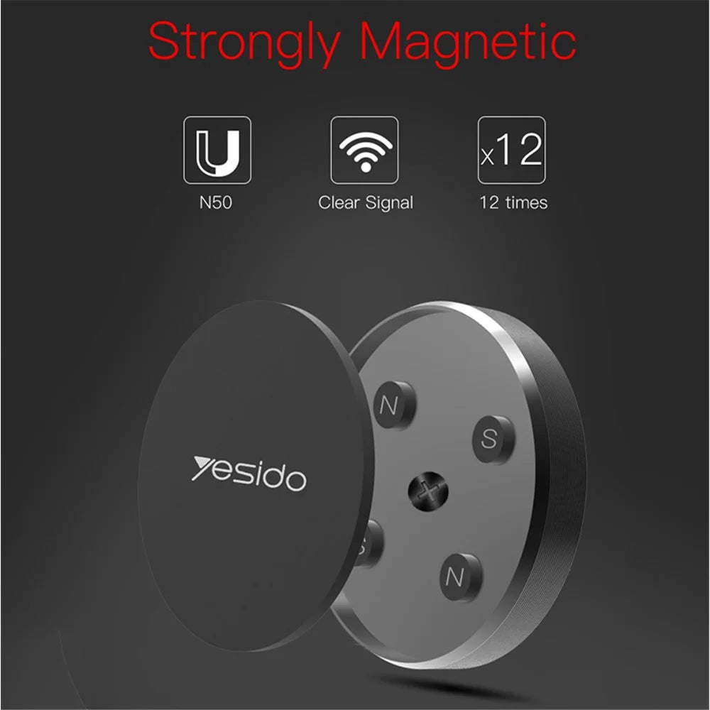 YESIDO C38 Mini Metal Magnetic Car Phone Holder Mount - 3
