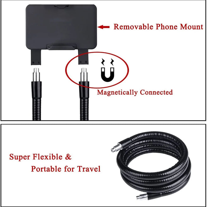 Universal Lazy Hanging Neck Phone Mount Stand Adjustable Alloy Necklace Cellphone Bracket Holder - 2