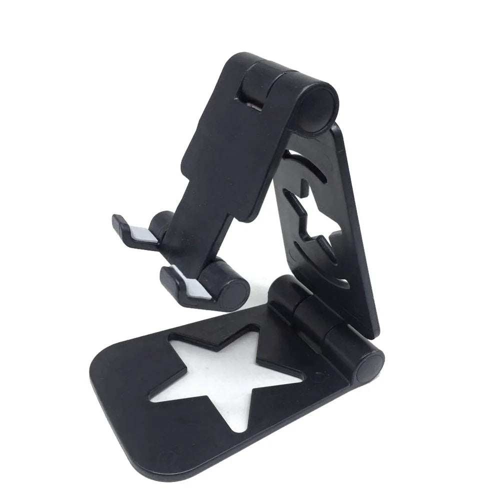 Foldable Desktop Phone Holder Tablet Stand Mobile Desk Stand Mobile Tablet Holder - Black - 1