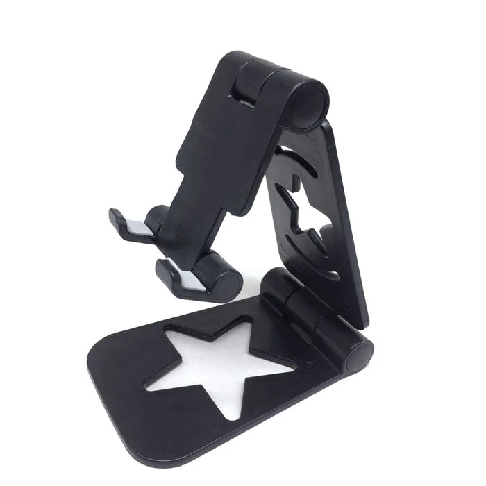 Foldable Desktop Phone Holder Tablet Stand Mobile Desk Stand Mobile Tablet Holder - Black - 1