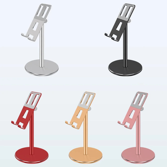 L038G Adjustable Aluminum Alloy Bracket Universal Mobile Phone Tablet Desktop Stand - Black - 2