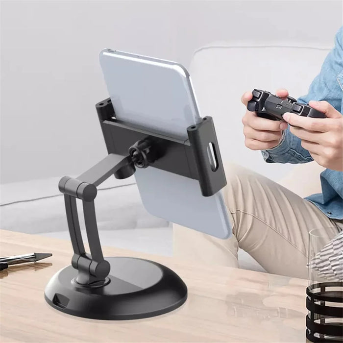 Universal 5-12.9 inch Mobile Phone Stand Adjustable Desktop Tablet Holder Bracket - Black - 2
