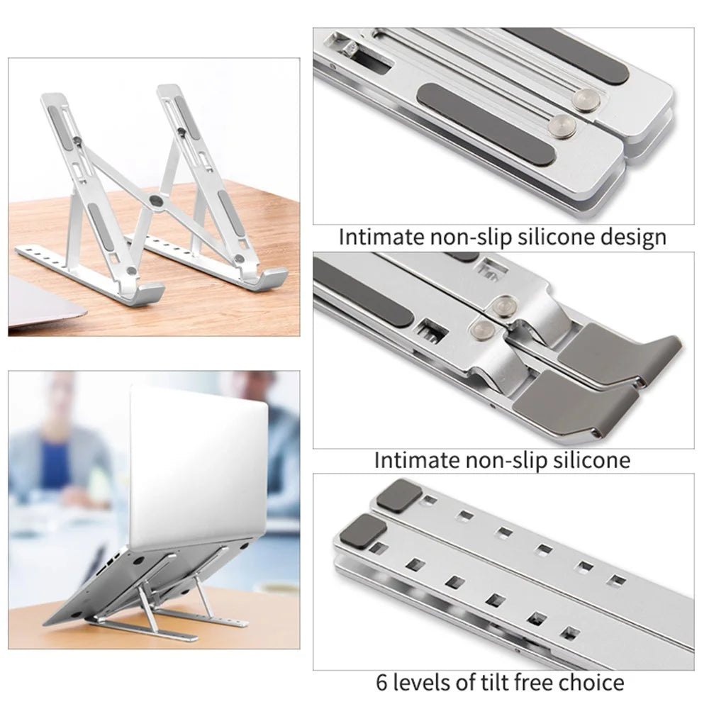 Z21 Aluminum Alloy Multi-angle Adjustable Laptop Stand Holder Foldable Notebook Desktop Bracket - 4