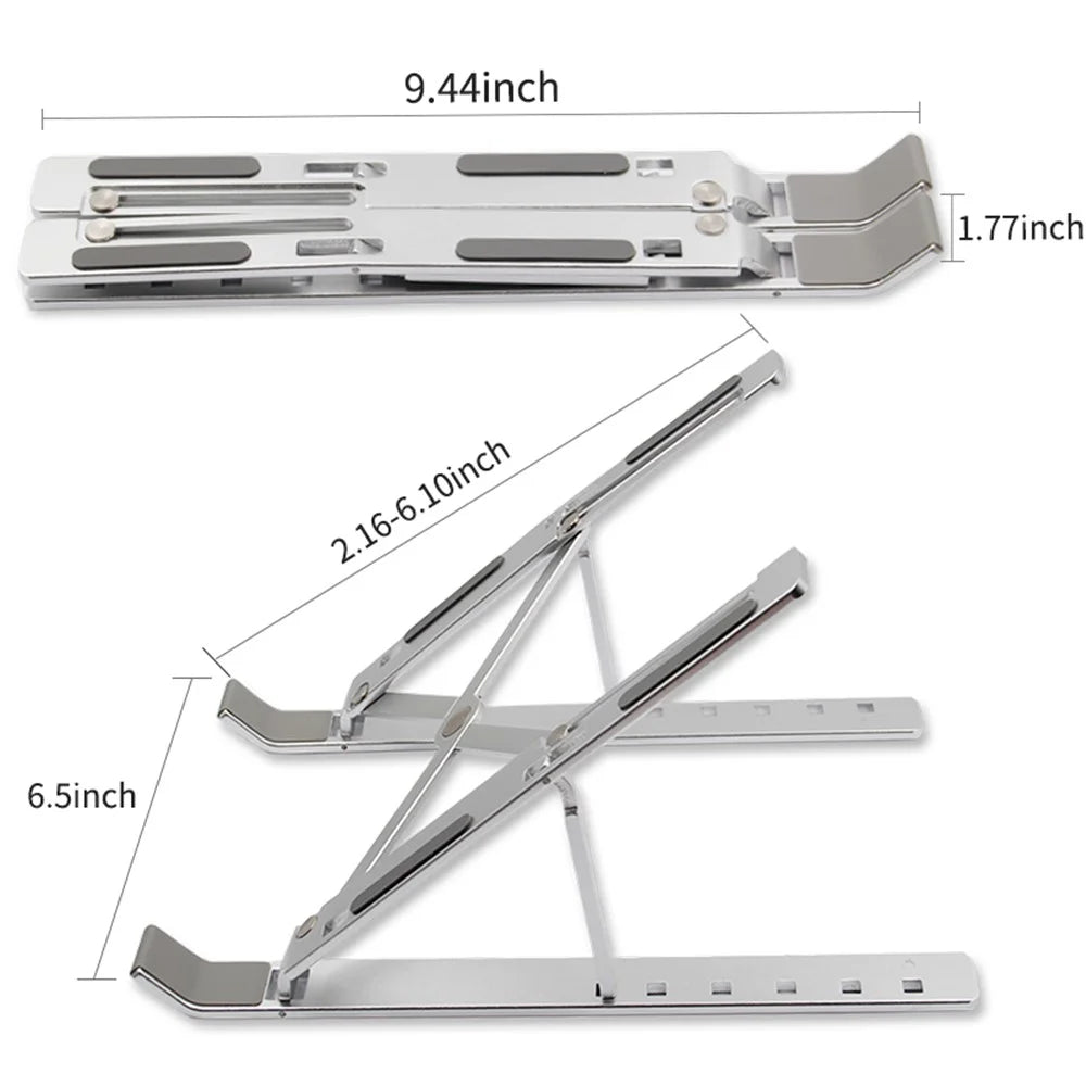Z21 Aluminum Alloy Multi-angle Adjustable Laptop Stand Holder Foldable Notebook Desktop Bracket - 5