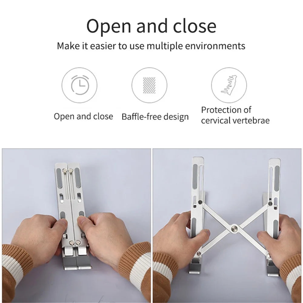 Z21 Aluminum Alloy Multi-angle Adjustable Laptop Stand Holder Foldable Notebook Desktop Bracket - 7