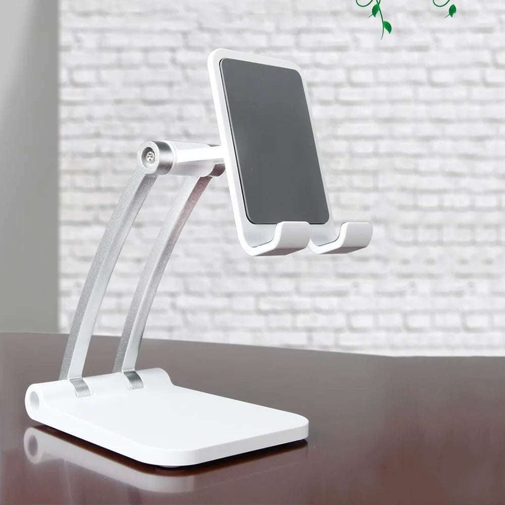 ZY-ZM01 Adjustable Aluminum Alloy Destop Stand for Phone Tablet within 12.9 inch - Silver - 1