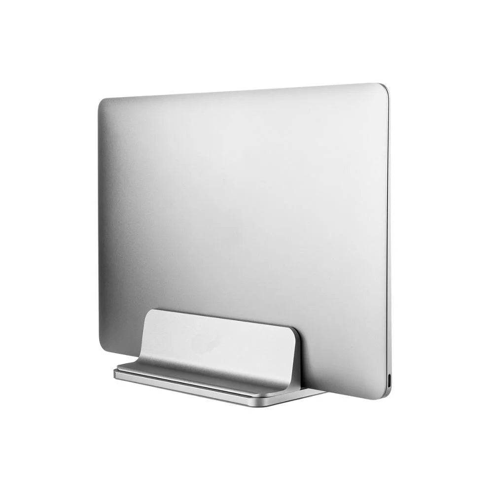 Vertical Laptop Stand Dock Desktop Aluminum Alloy Stand with Adjustable Width - Silver - 2
