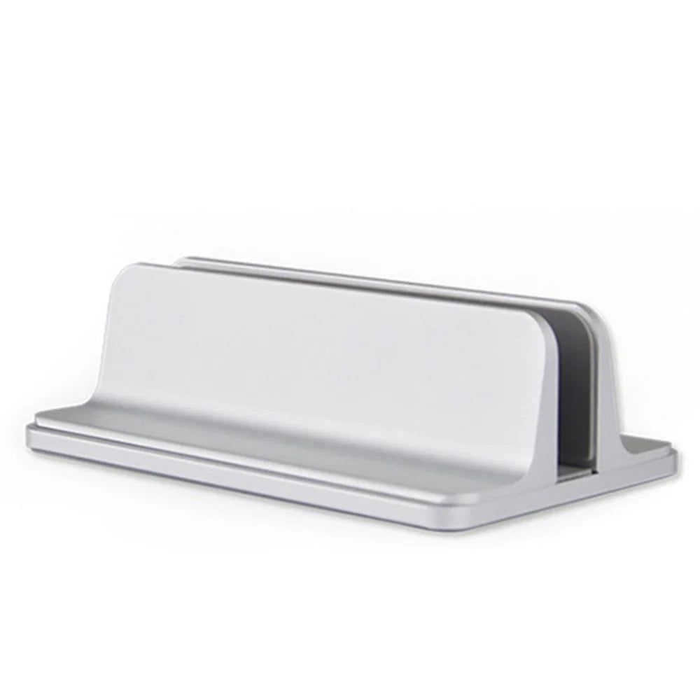 Vertical Laptop Stand Dock Desktop Aluminum Alloy Stand with Adjustable Width - Silver - 7