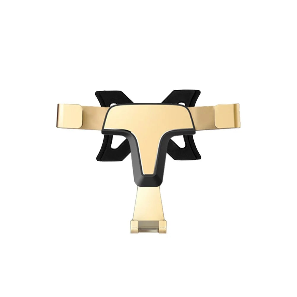 T-shape Gravity Linkage Mount Car Mobile Phone Stand for Audi Q2L - Gold - 1