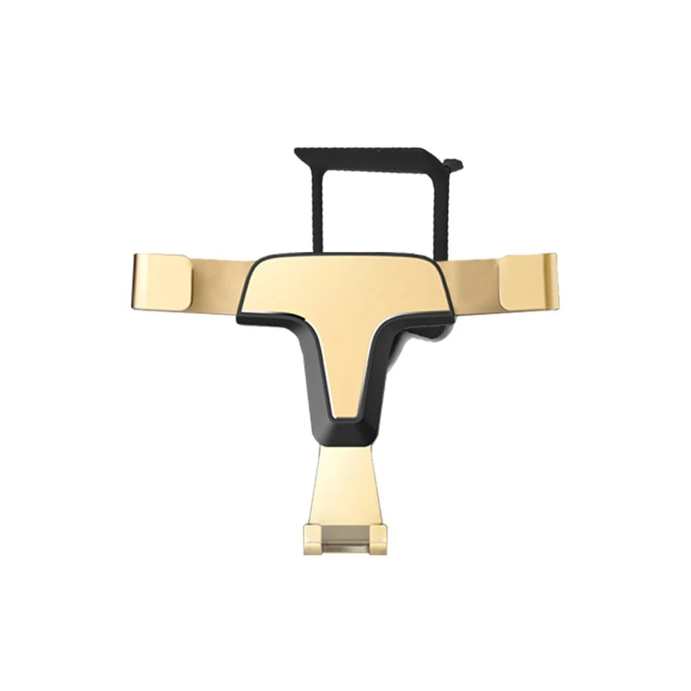 T-shape Car Gravity Linkage Mobile Phone Holder for Audi A4L/A5 - Gold - 1