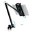 Long Arm Rotating Aluminum Alloy Stand Height/Angle Adjustable Bracket for 4.7-12.9 inch Mobile Phones and Tablets - Black - 2