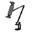 Long Arm Rotating Aluminum Alloy Stand Height/Angle Adjustable Bracket for 4.7-12.9 inch Mobile Phones and Tablets - Black - 5