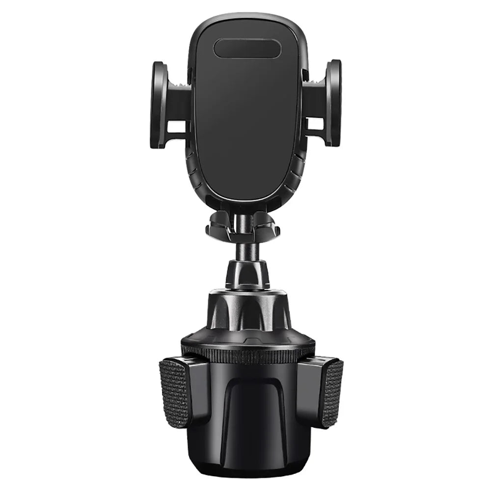 Universal Adjustable Cup Holder Clamp Cradle Car Mount for iPhone Samsung - Black - 1