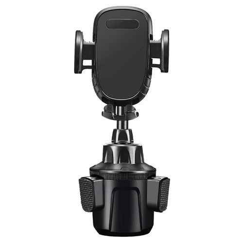 Universal Adjustable Cup Holder Clamp Cradle Car Mount for iPhone Samsung - Black - 1