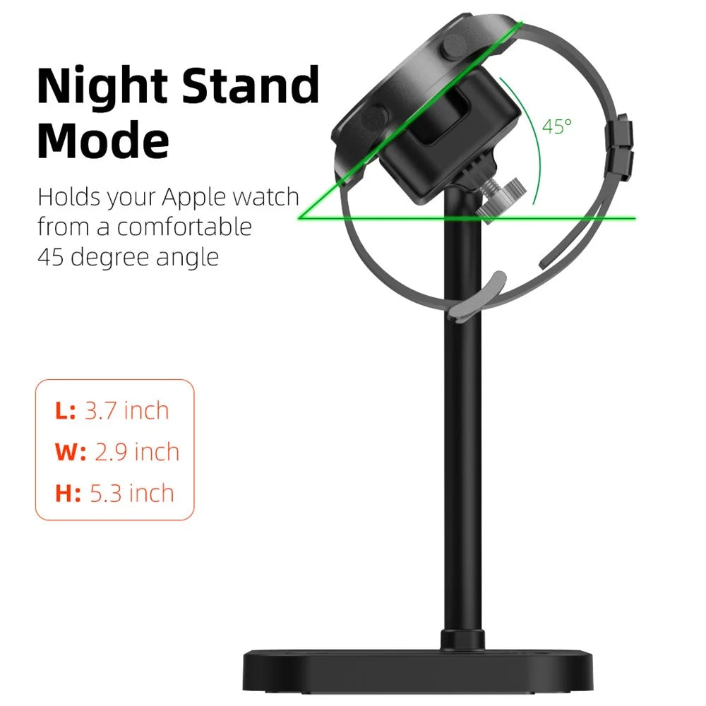 AJZJ02S Watch Charging Stand for Huawei Samsang Apple - Black - 3
