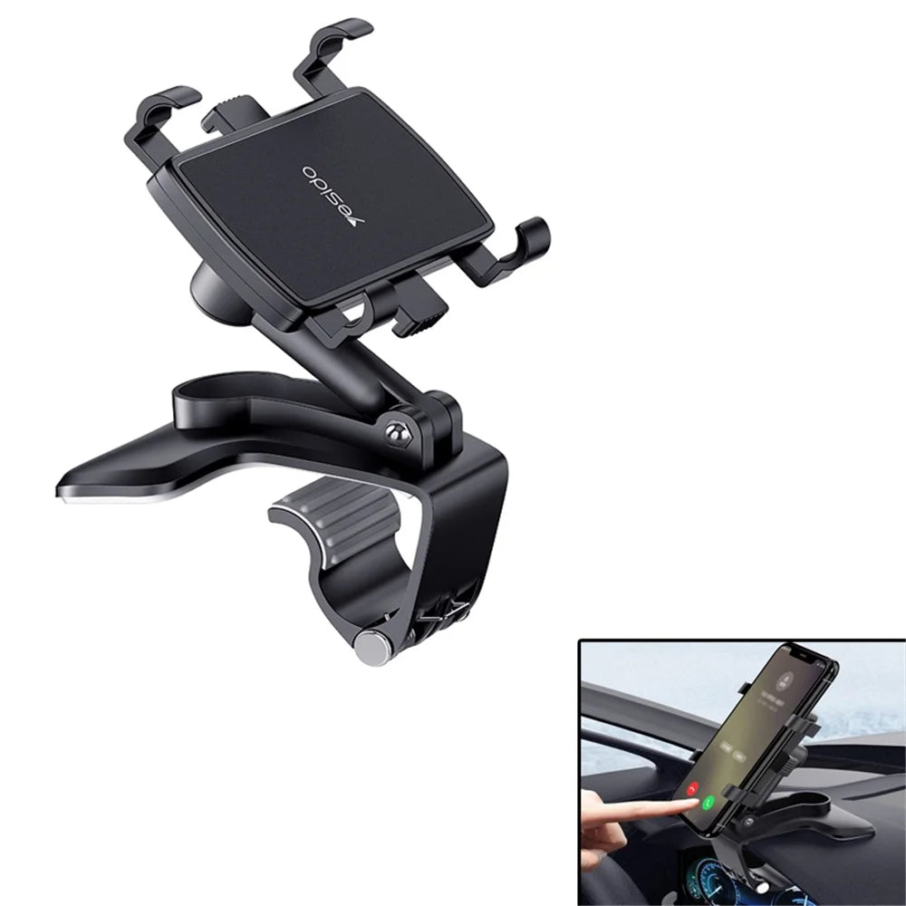 YESIDO C101 Universal Car Mount Holder Dashboard Mount Phone Holder Rear View Mirror Mount - 1