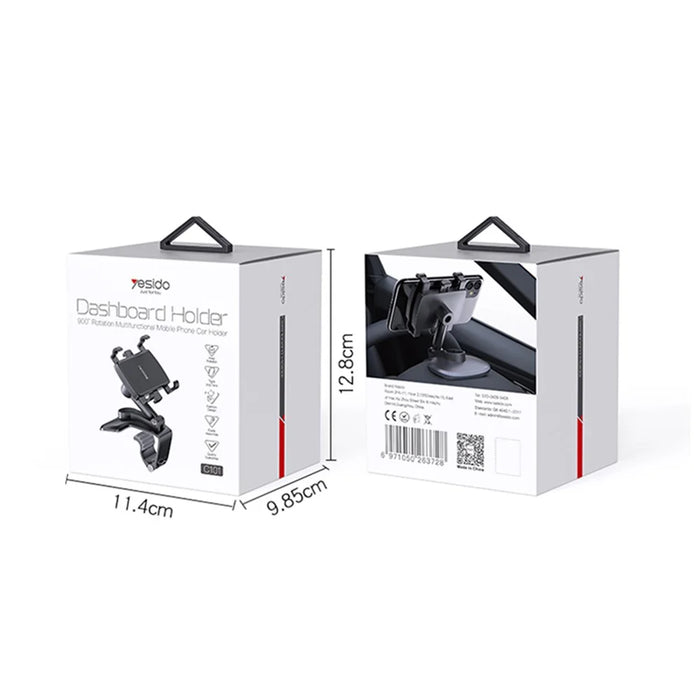 YESIDO C101 Universal Car Mount Holder Dashboard Mount Phone Holder Rear View Mirror Mount - 6