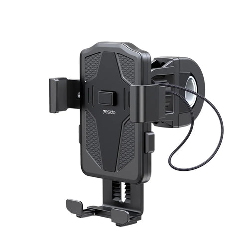 YESIDO C94 360° Rotation Anti Shake Bicycle Motorcycle Cell Phone Mount Holder for iPhone Samsung Huawei - 1