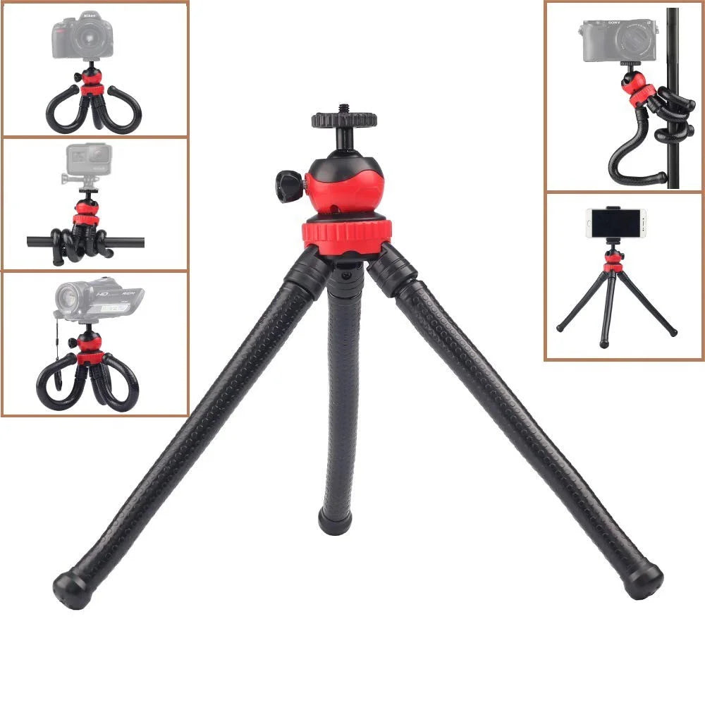 UN-58 Portable Flexible Octopus Mobile Phone Tripod Bracket for iPhone GoPro Camera - 1