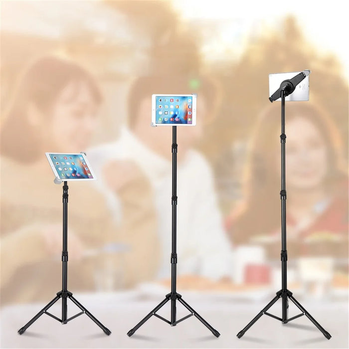 Portable Tablet Tripod Foldable Aluminum Alloy Telescopic Stand Diagonal Triangle Bracket for 7~12-inch Tablet - 3