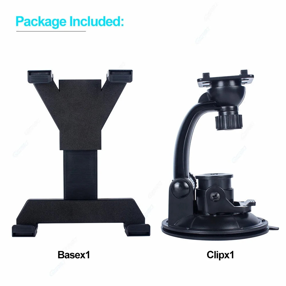 For iPad Holder Applicable to 7 - 14 inch Tablet Car Dashboard Tablet Mount 360° Rotation Windshield Suction Cup - 7
