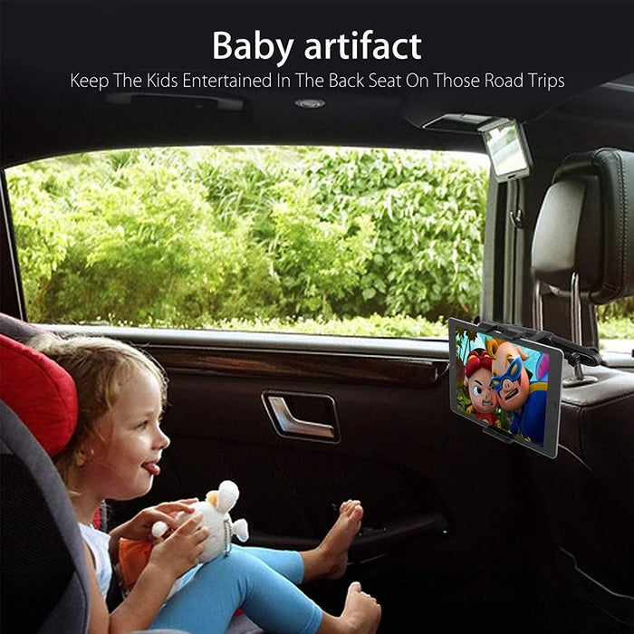 Car Back Seat Tablet Headrest Mount Holder Stand for Mobile Phone iPad Switch - 7