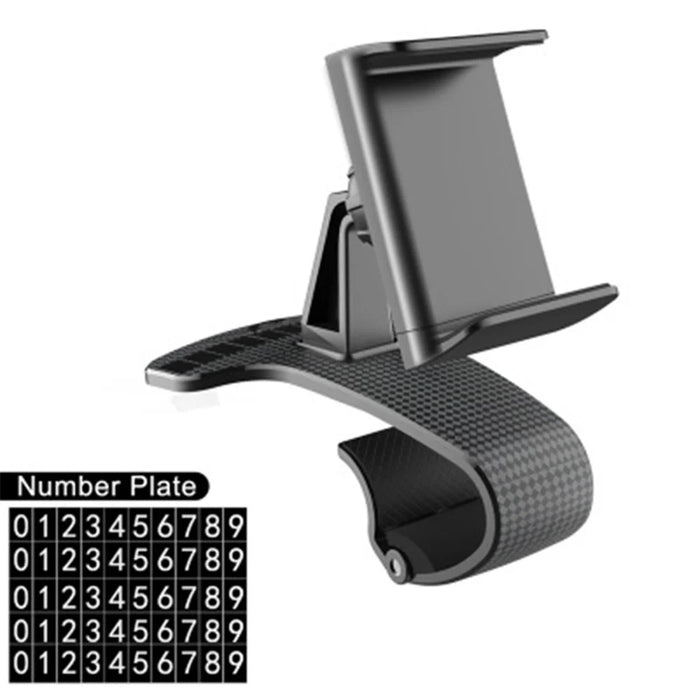 Car Dashboard Bracket Phone Holder 360 Degree Rotation with Temporary Parking Calling Number Plate - 6