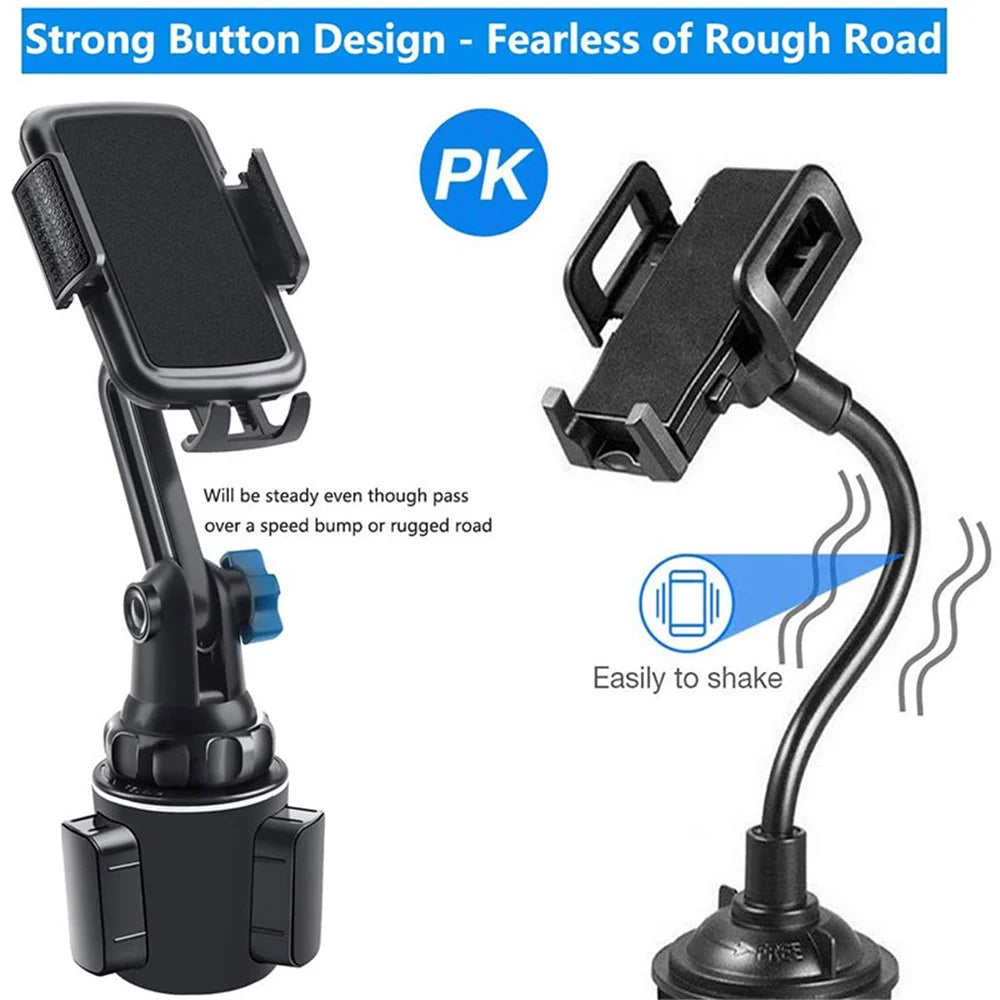 Universal Adjustable Car Cup Mount Phone Holder with Extra Long Neck for Cell Phone - 2