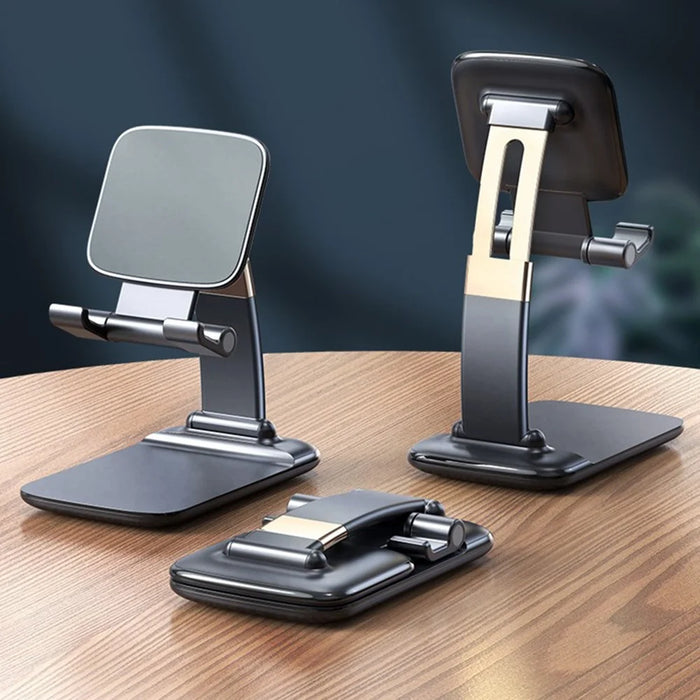 Foldable Desk Mobile Phone Holder Gravity Tablet Stand for Android iPhone iPad Air (2020) - Black - 3