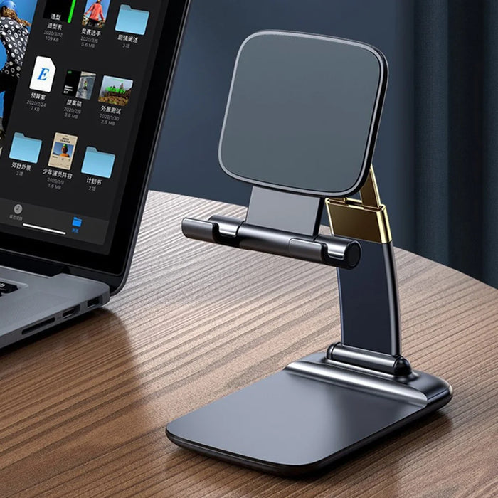 Foldable Desk Mobile Phone Holder Gravity Tablet Stand for Android iPhone iPad Air (2020) - Black - 5