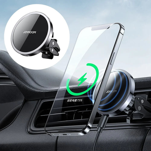JOYROOM JR-ZS240 Car Air Vent 15W Magnetic Wireless Charger for iPhone 12/12 mini/12 Pro/12 Pro Max - Tarnish - 1