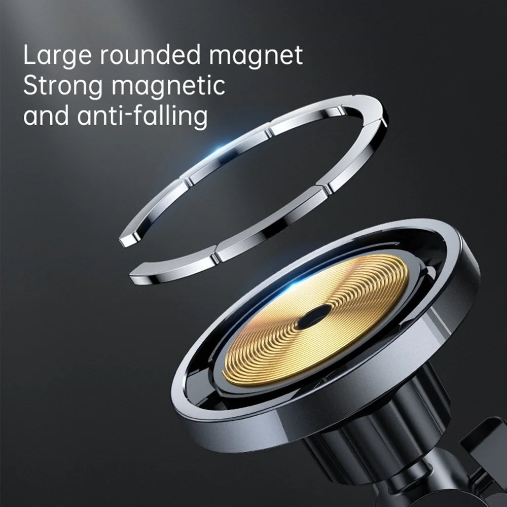 JOYROOM JR-ZS240 Car Air Vent 15W Magnetic Wireless Charger for iPhone 12/12 mini/12 Pro/12 Pro Max - Tarnish - 4