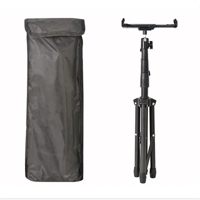 Tripod Mount Foldable Floor Stand Holder with Adjustable Height for 4-12 inch Tablet and Smartphone - 2