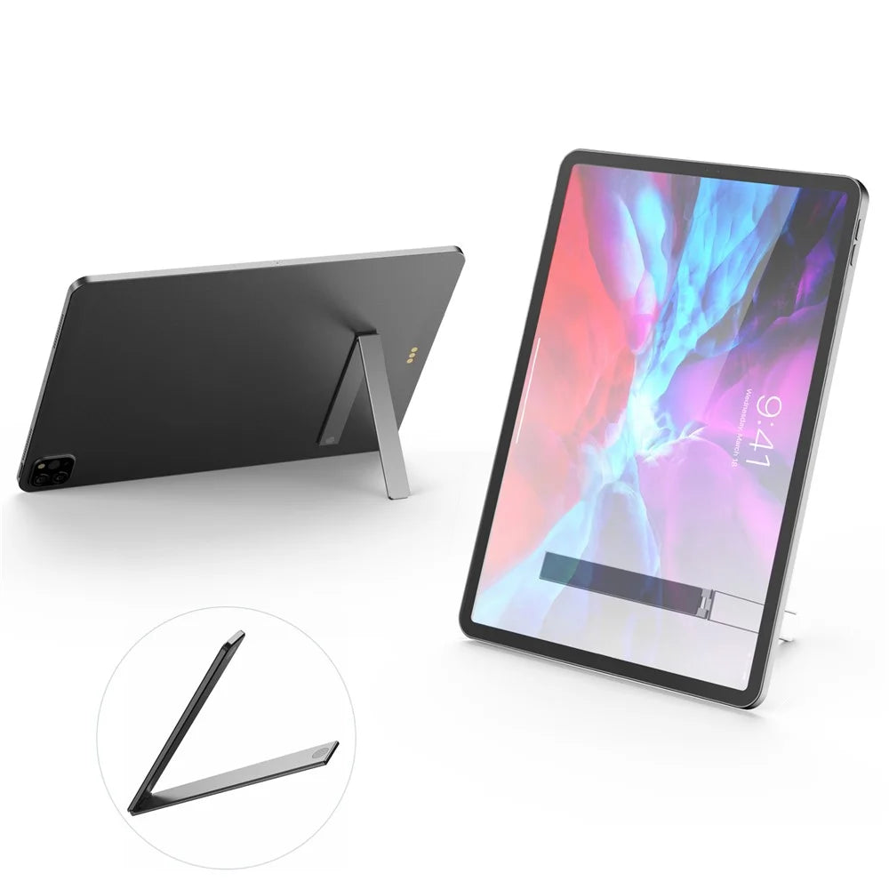 Mini L Shaped Tablet Stand Mobile Phone Holder Foldable Aluminium Alloy Stabilizer Bracket - 1