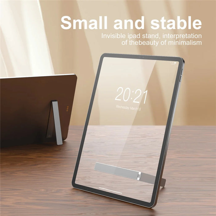 Mini L Shaped Tablet Stand Mobile Phone Holder Foldable Aluminium Alloy Stabilizer Bracket - 2