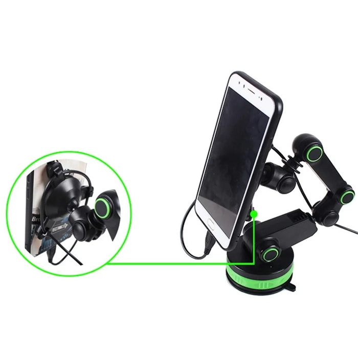 Adjustable Car GPS Windshield Dashboard Magnetic Sucker Mobile Phone Mount Holder Bracket for 4-6 inch Phone - Green - 2