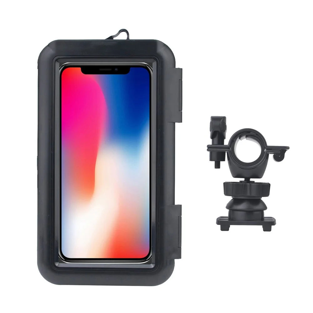 Cycling Bicycle Handlebar Mount 6.8-inch Phone Holder Waterproof Case Bag Support Stand - 2