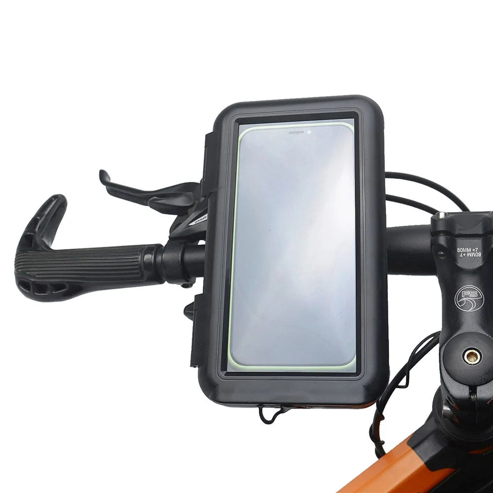 Cycling Bicycle Handlebar Mount 6.8-inch Phone Holder Waterproof Case Bag Support Stand - 6