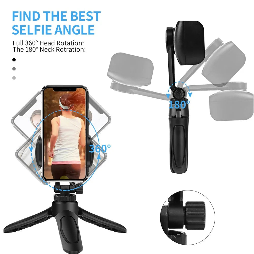 1/4 inch Mini Desktop Tripod Phone Holder Stand with Clip for DJI OSMO Mobile 2 Feiyu Vimbal 2 Action Camera - 5