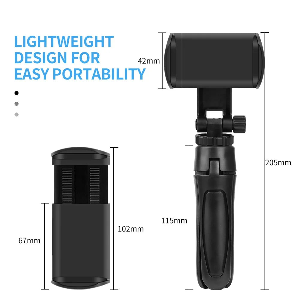 1/4 inch Mini Desktop Tripod Phone Holder Stand with Clip for DJI OSMO Mobile 2 Feiyu Vimbal 2 Action Camera - 6