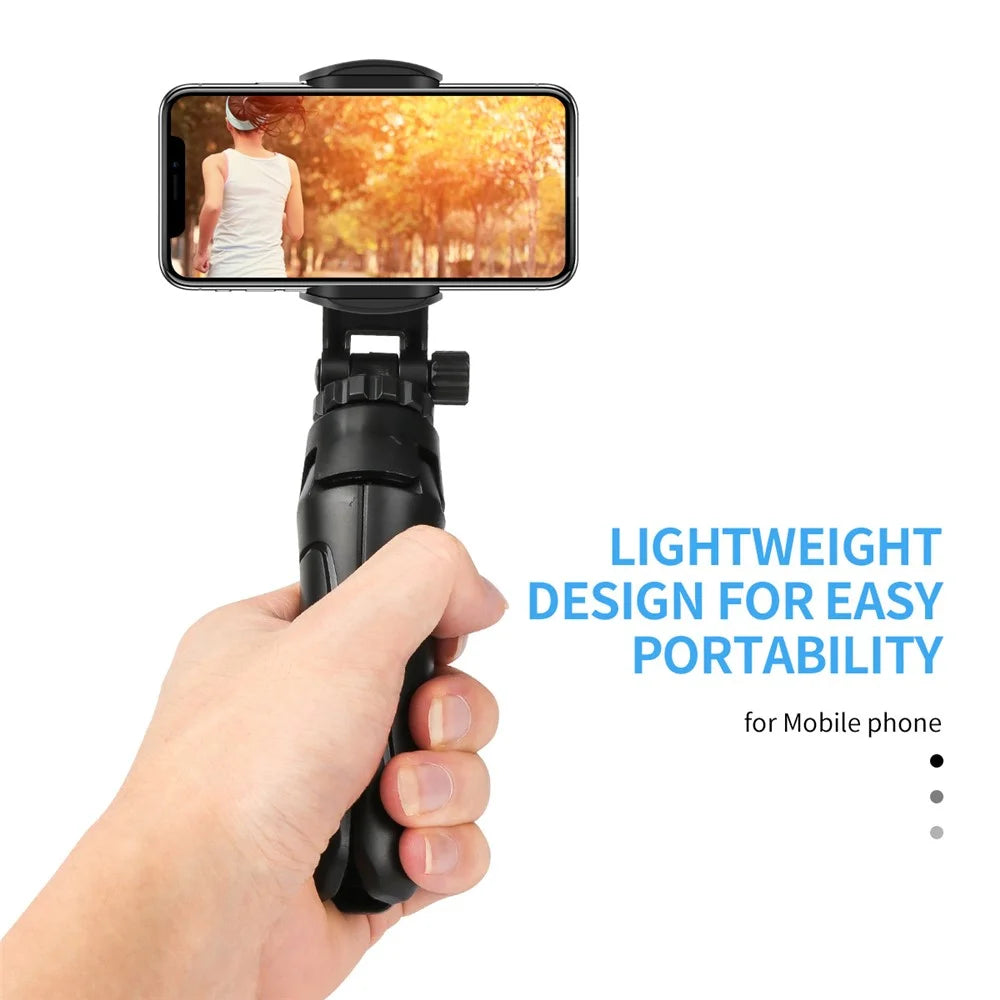 1/4 inch Mini Desktop Tripod Phone Holder Stand with Clip for DJI OSMO Mobile 2 Feiyu Vimbal 2 Action Camera - 7