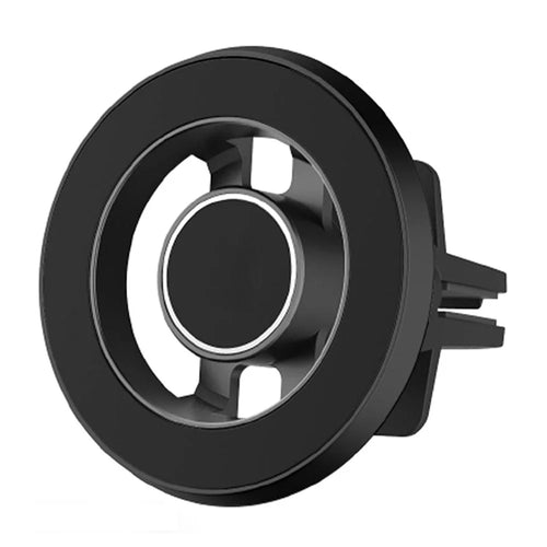 R-JUST ZC03 Wheel Hub Design Magnetic Car Phone Holder Air Vent Mount 360 Degree Rotation Cellphone Stand - Black - 1