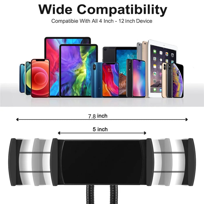 Magnetic Adjustable Gooseneck Lazy Mobile Phone Tablet Stand Universal Desktop Holder Bracket - 5