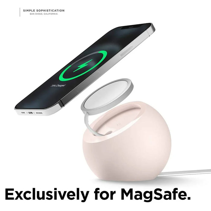 Round Wireless Charger Mount Mobile Phone Fast Charging Stand Holder Base - Pink - 4