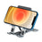 H12 Universal Foldable Mobile Phone Tablet Metal Bracket Desktop Holder Stand - Silver - 2