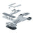 H12 Universal Foldable Mobile Phone Tablet Metal Bracket Desktop Holder Stand - Silver - 4