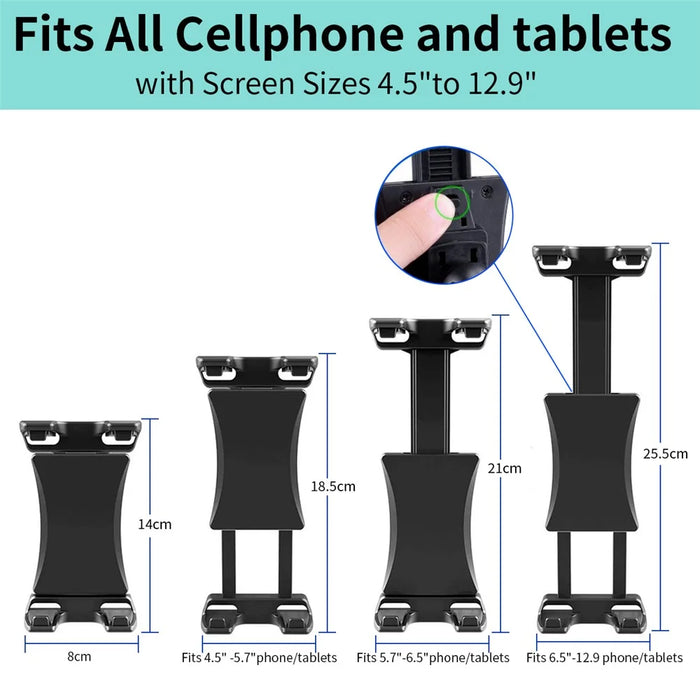 Universal Adjustable Treadmill Bike Bicycle Handlebar Mount Phone GPS Tablet Stand Holder - 4